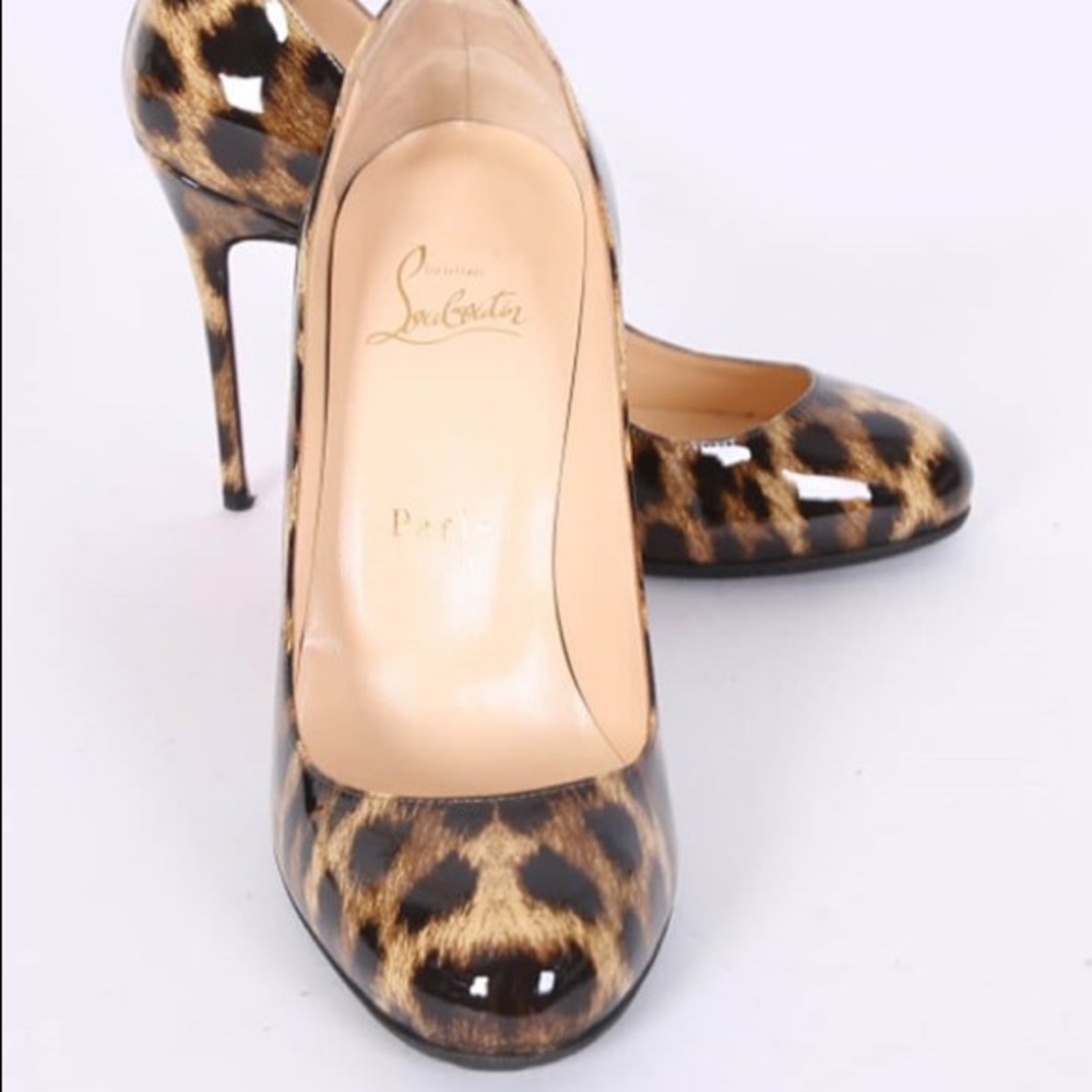 Christian LouBoutin Leopard Print Fifi 100 Pumps